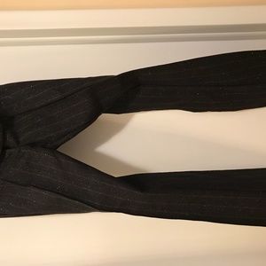 Voom by Joy Han Black Stripped Sparkle Pants